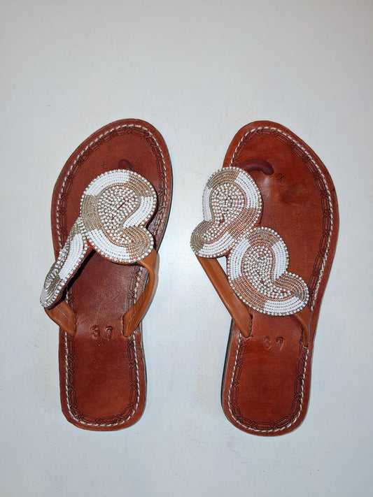 Handcrafted-beaded sandals