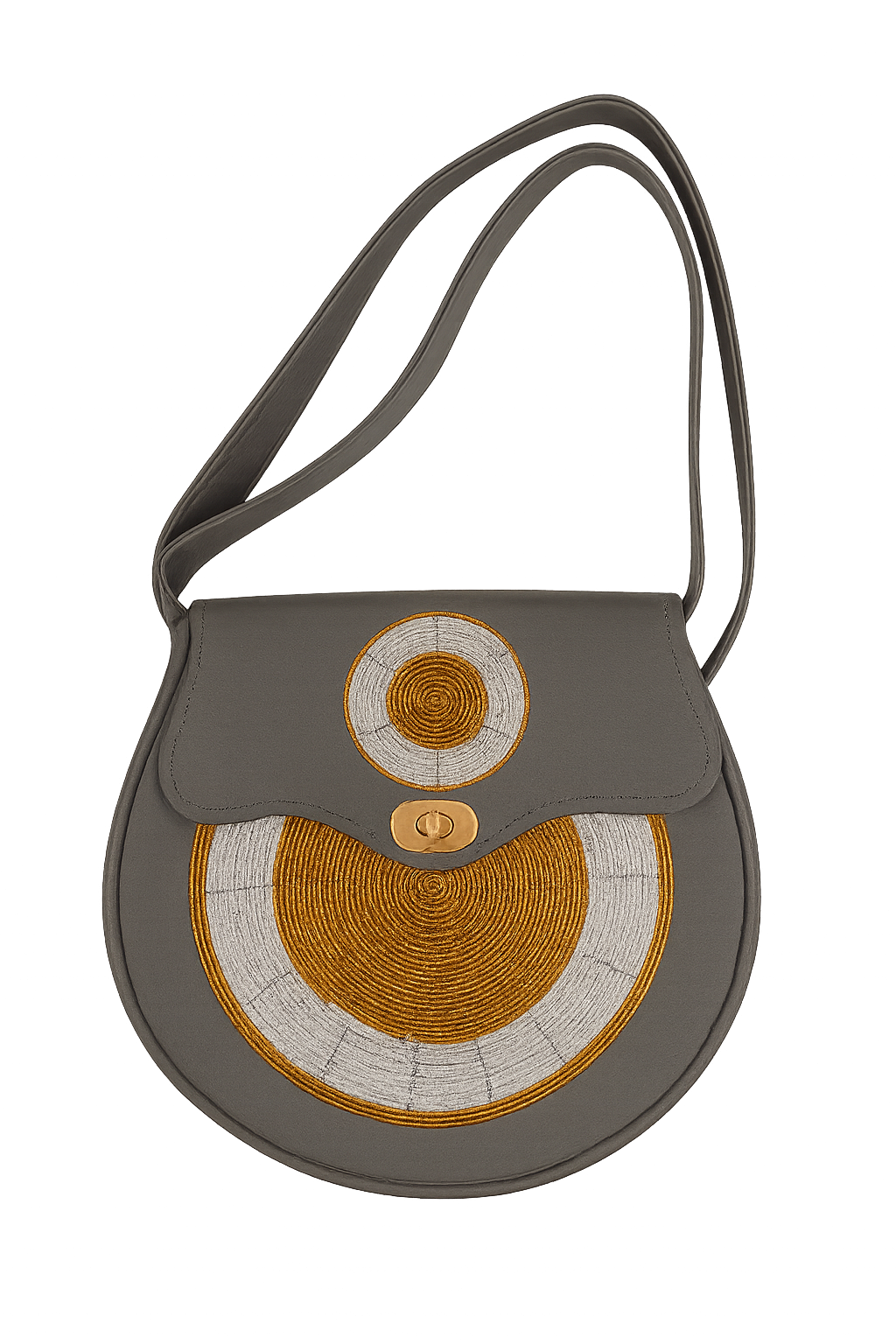 Round handcrafted- beaded bag